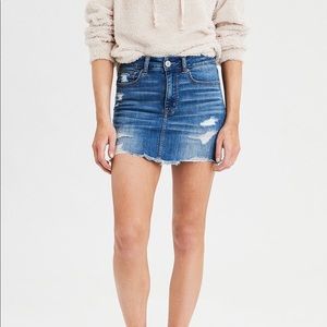 NWT AE Curvy Hi Rise Mini Denim Skirt